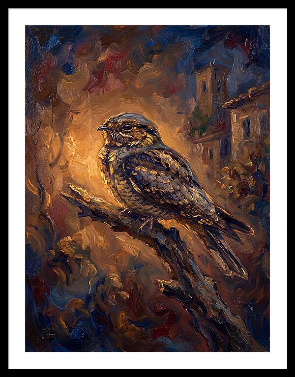 Mediterranean Nightjar Perched