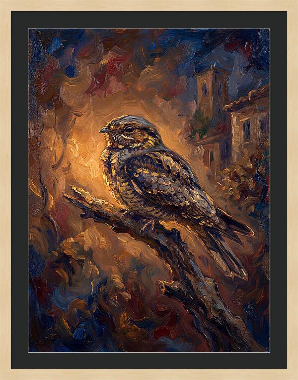 Mediterranean Nightjar Perched