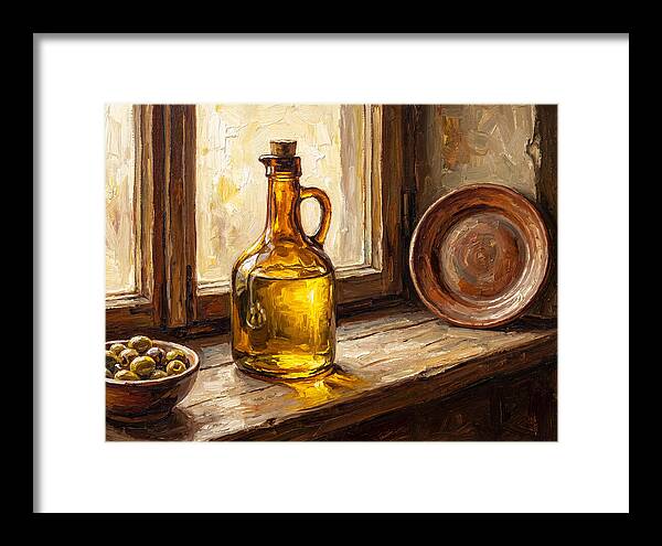 Mediterranean Olive Oil Still Life