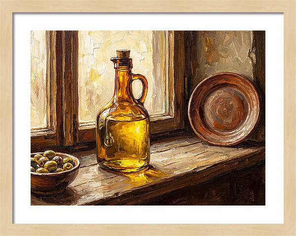 Mediterranean Olive Oil Still Life