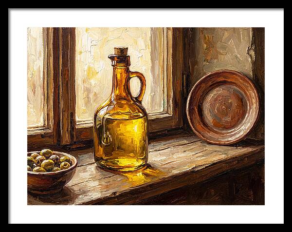 Mediterranean Olive Oil Still Life