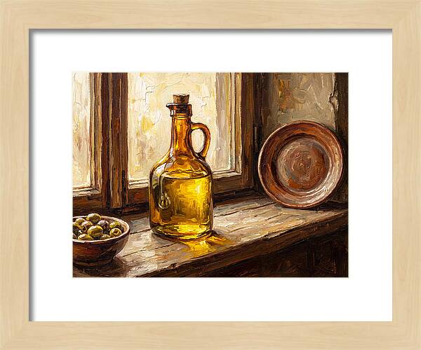 Mediterranean Olive Oil Still Life