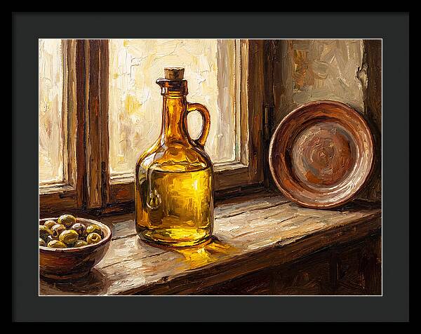 Mediterranean Olive Oil Still Life
