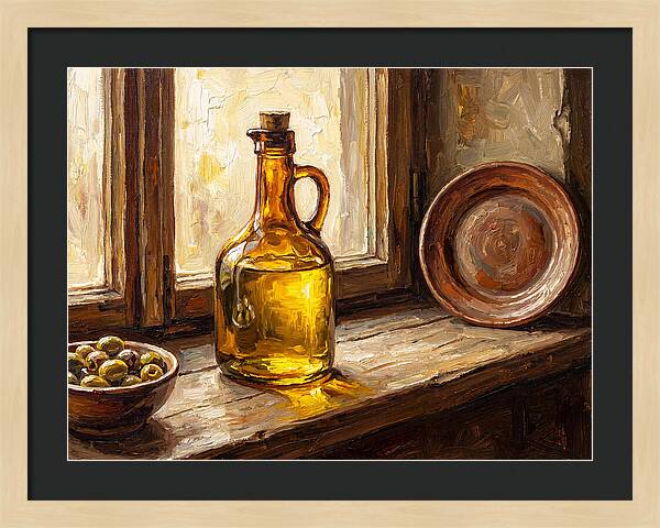 Mediterranean Olive Oil Still Life