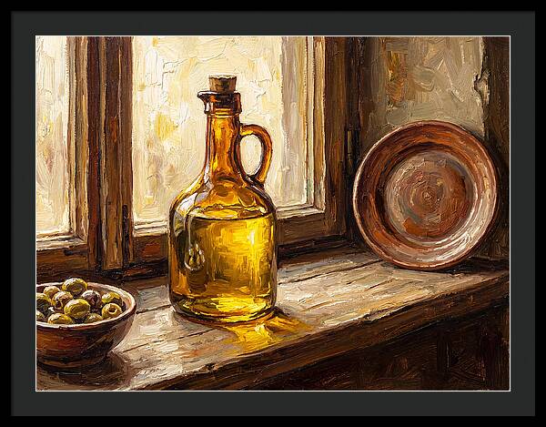 Mediterranean Olive Oil Still Life