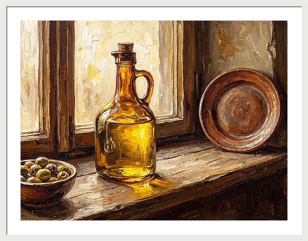 Mediterranean Olive Oil Still Life