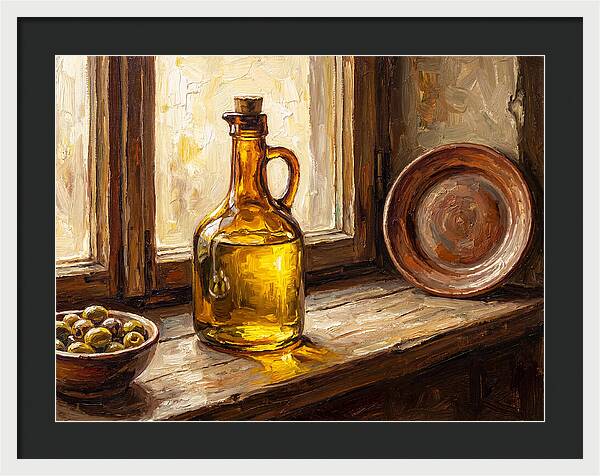 Mediterranean Olive Oil Still Life