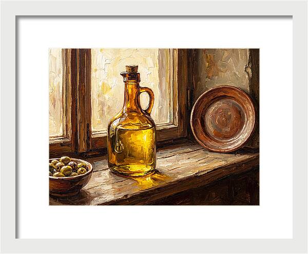 Mediterranean Olive Oil Still Life
