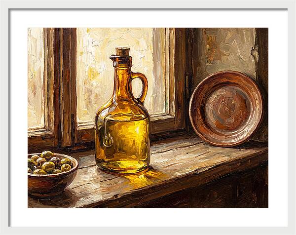 Mediterranean Olive Oil Still Life