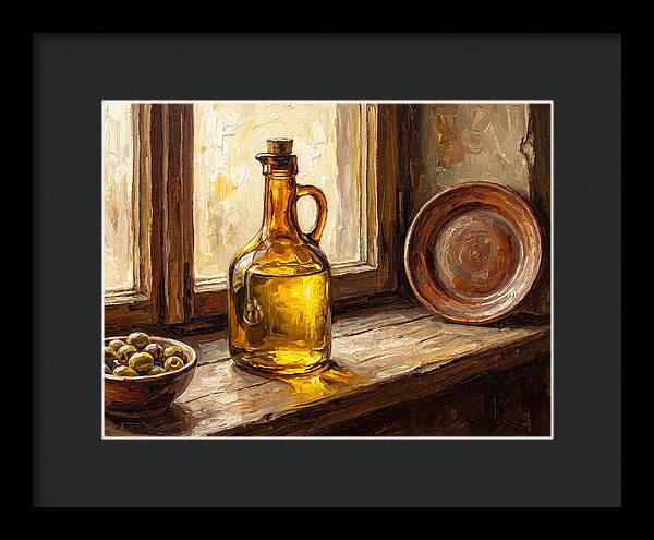 Mediterranean Olive Oil Still Life