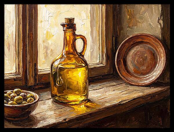 Mediterranean Olive Oil Still Life