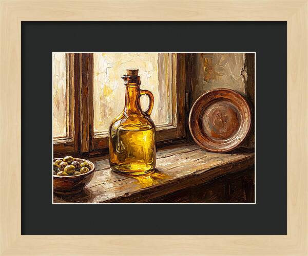 Mediterranean Olive Oil Still Life