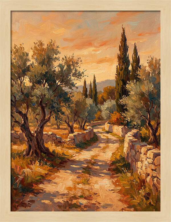 Mediterranean Pathway At Dusk