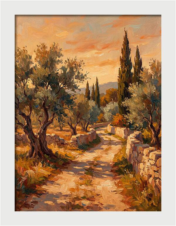 Mediterranean Pathway At Dusk