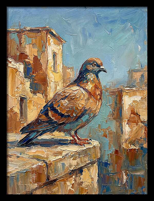 Mediterranean Pigeon Perched
