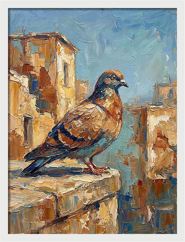 Mediterranean Pigeon Perched