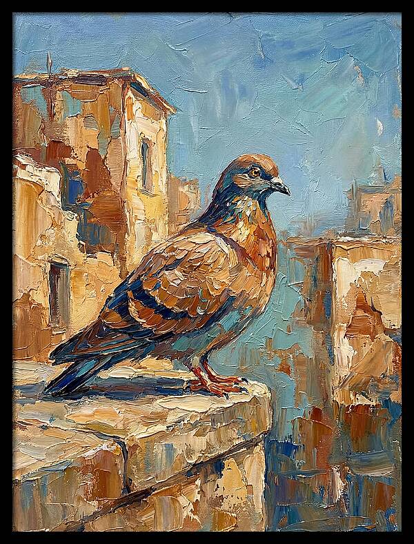 Mediterranean Pigeon Perched