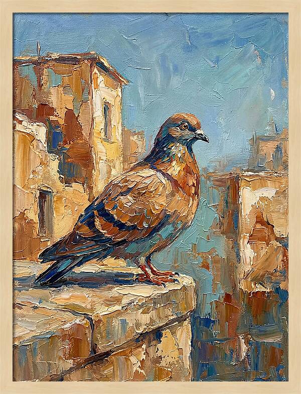 Mediterranean Pigeon Perched