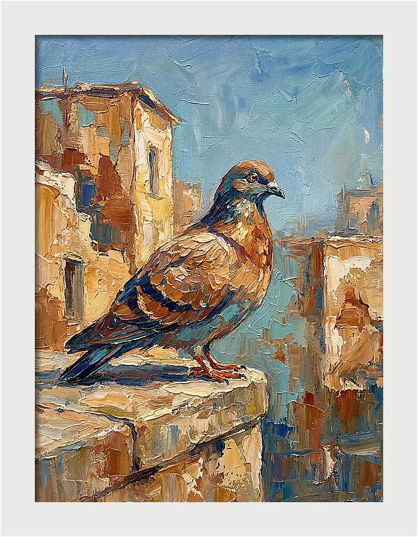 Mediterranean Pigeon Perched