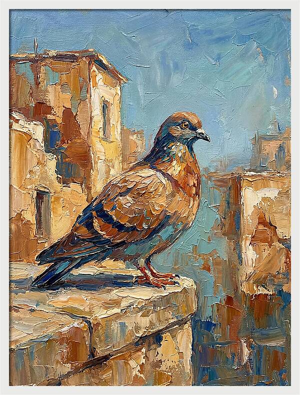 Mediterranean Pigeon Perched