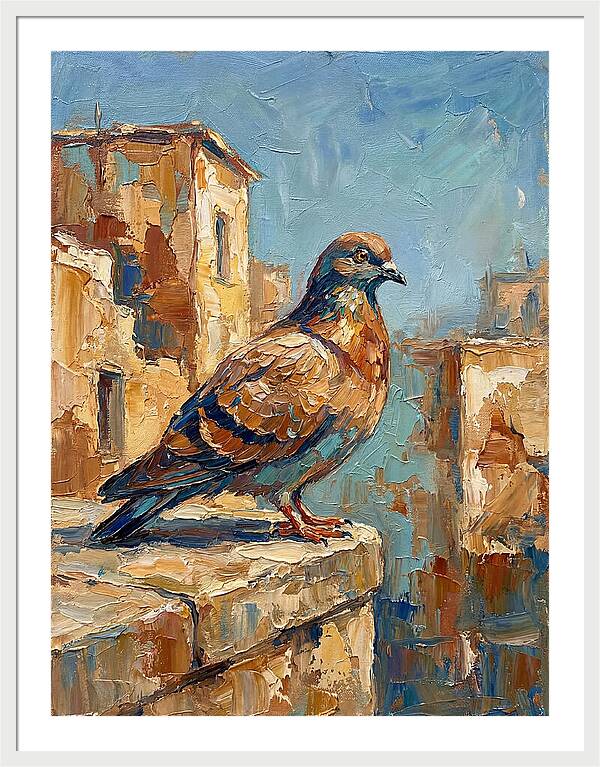 Mediterranean Pigeon Perched