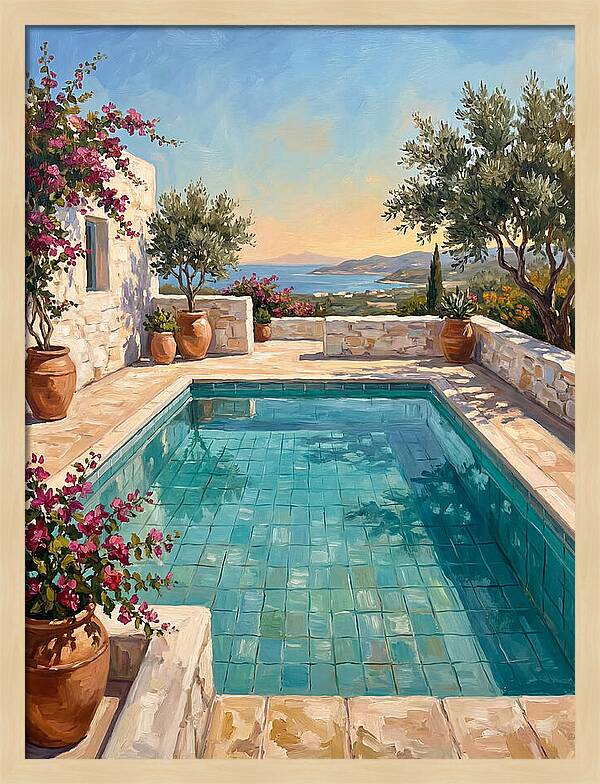 Mediterranean Poolside Serenity