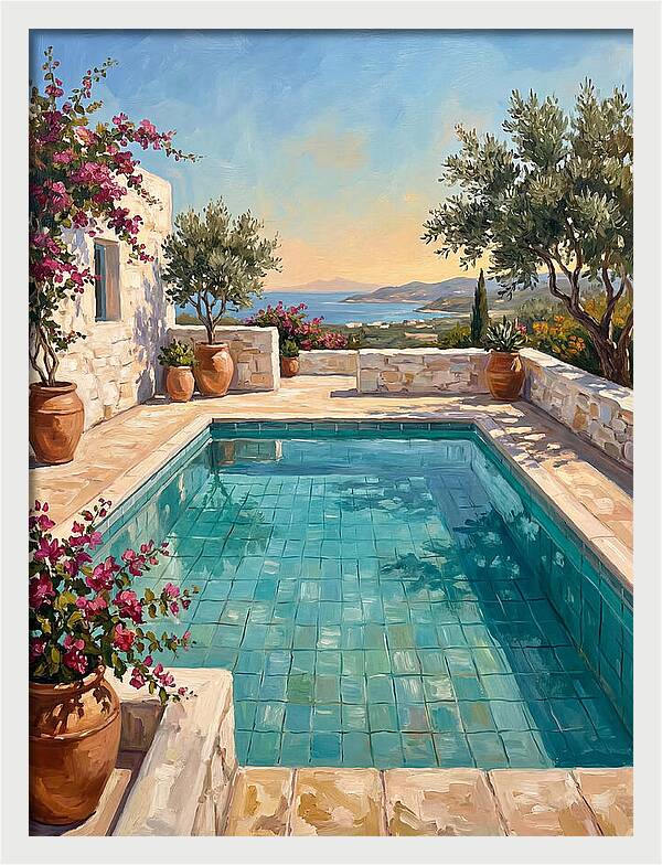 Mediterranean Poolside Serenity