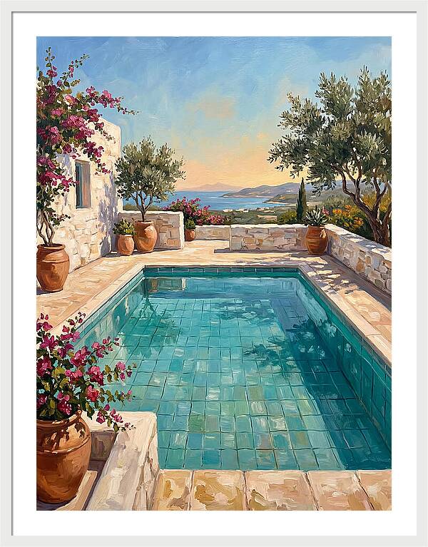 Mediterranean Poolside Serenity