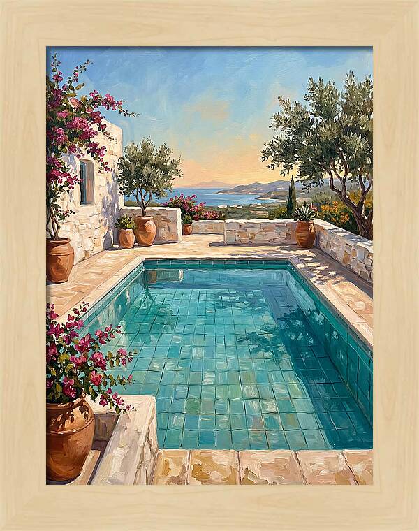 Mediterranean Poolside Serenity