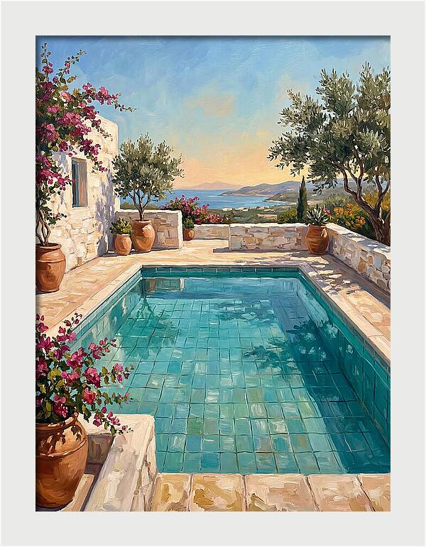 Mediterranean Poolside Serenity