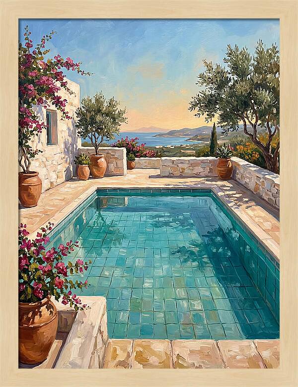 Mediterranean Poolside Serenity