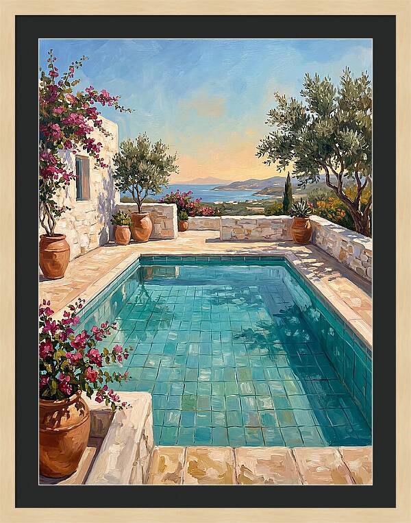 Mediterranean Poolside Serenity