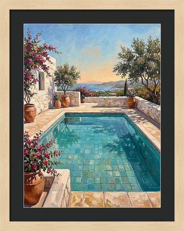 Mediterranean Poolside Serenity