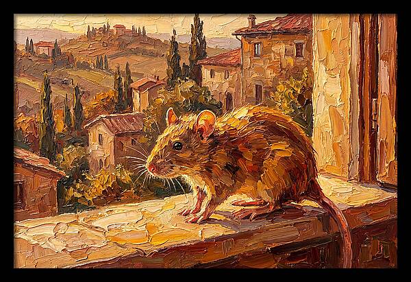 Mediterranean Rat On A Windowsill