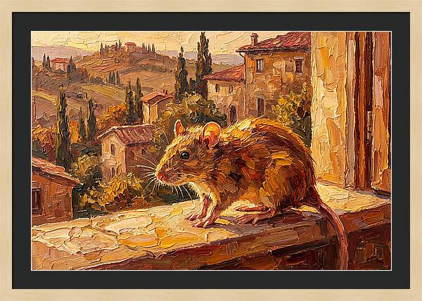 Mediterranean Rat On A Windowsill