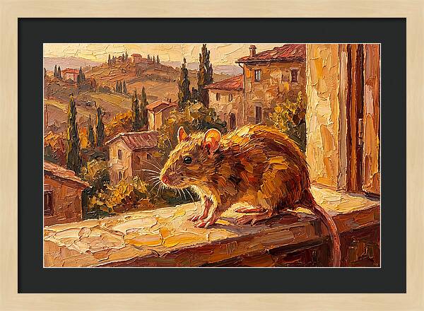 Mediterranean Rat On A Windowsill