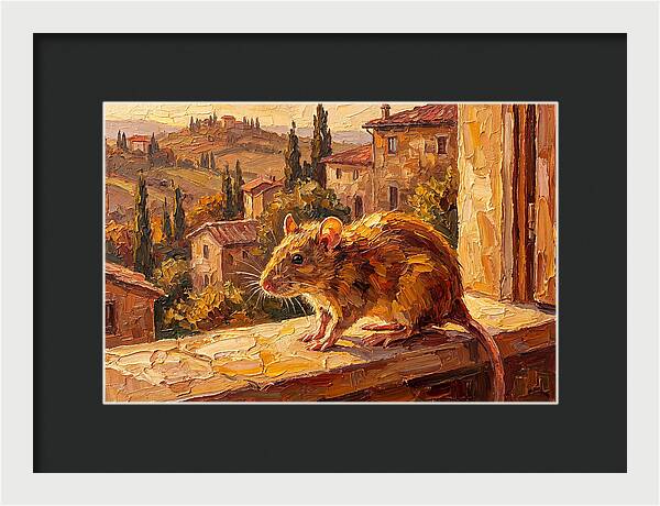 Mediterranean Rat On A Windowsill