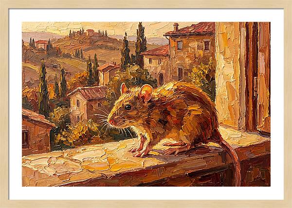 Mediterranean Rat On A Windowsill