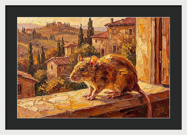 Mediterranean Rat On A Windowsill