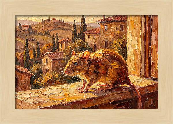 Mediterranean Rat On A Windowsill