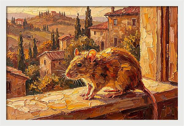 Mediterranean Rat On A Windowsill