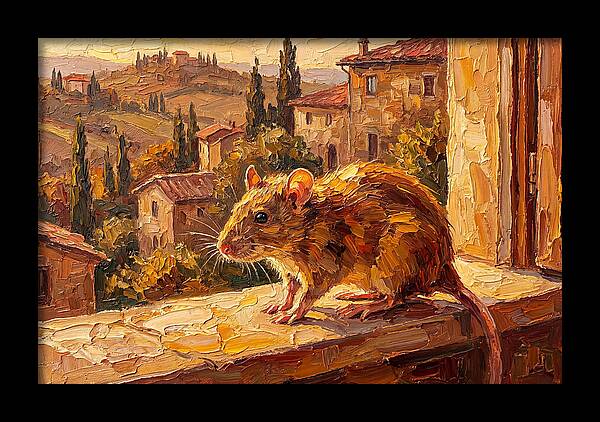 Mediterranean Rat On A Windowsill