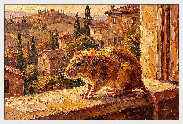 Mediterranean Rat On A Windowsill