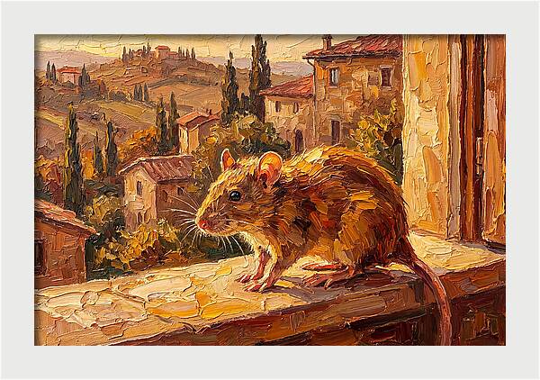 Mediterranean Rat On A Windowsill