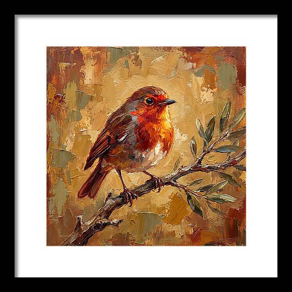 Mediterranean Robin Perched