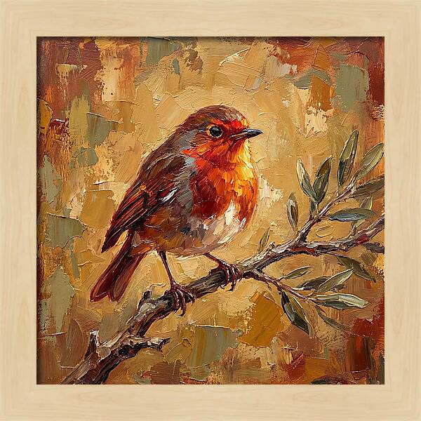 Mediterranean Robin Perched