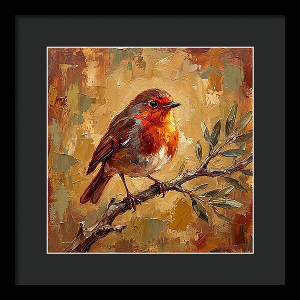 Mediterranean Robin Perched