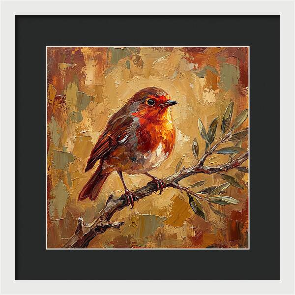 Mediterranean Robin Perched