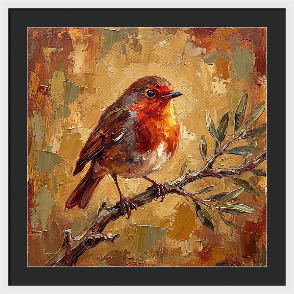 Mediterranean Robin Perched