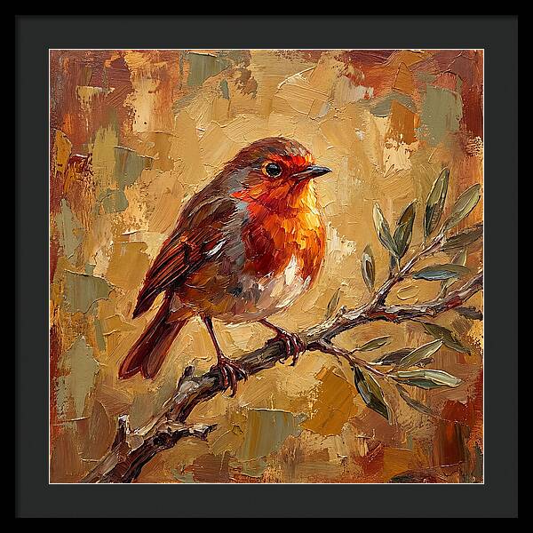 Mediterranean Robin Perched